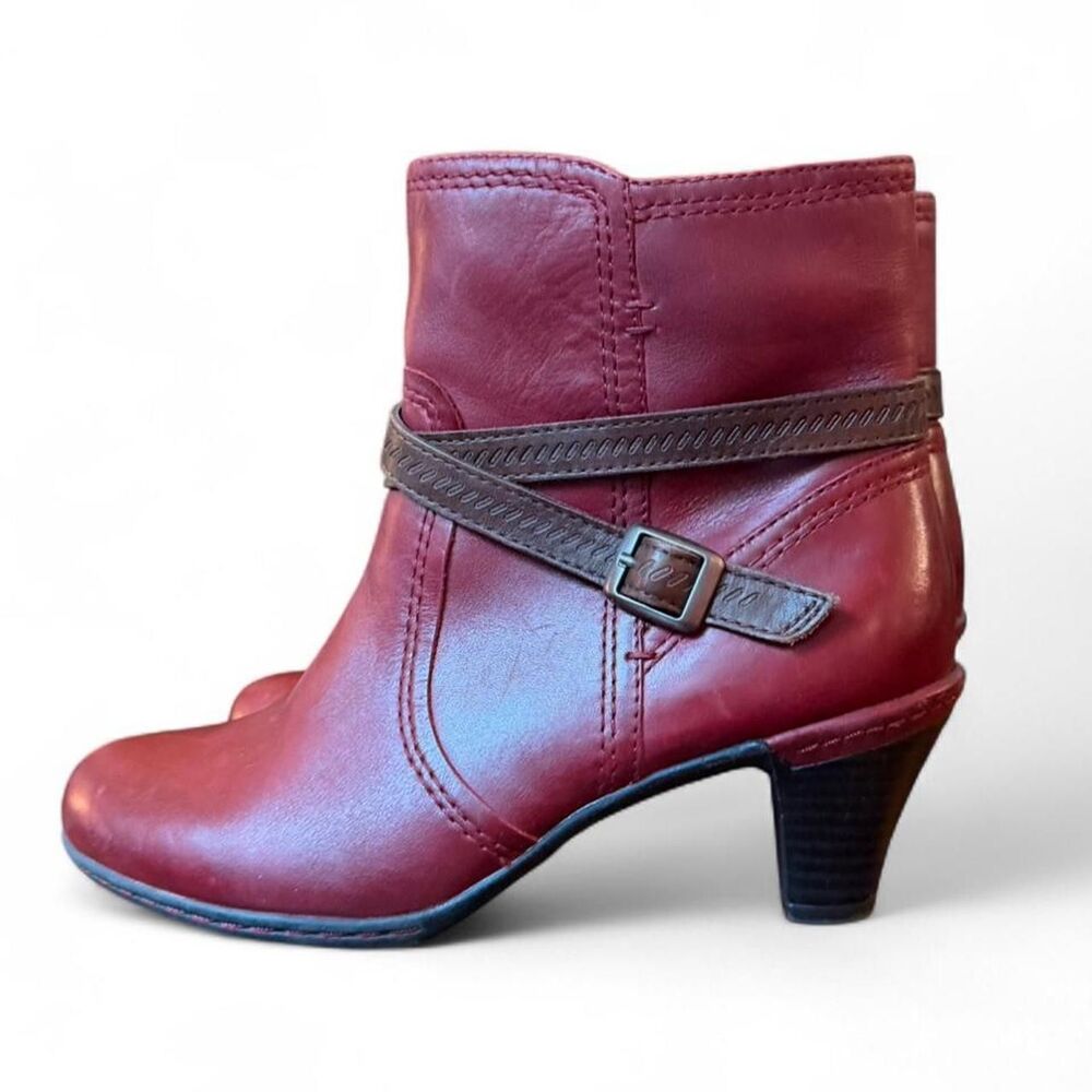 Rockport Cobb Hill Women’s Leather Ankle Boots – Size 7M | Wine/Burgundy - Picture 2 of 8